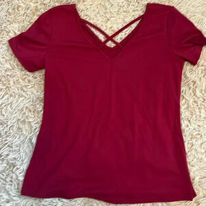 Burgundy tee